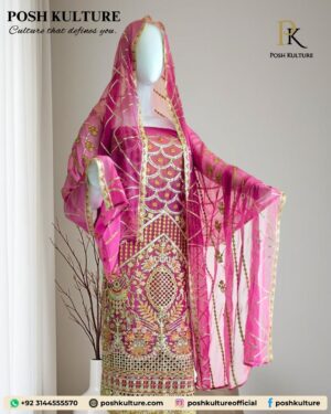 Embroidered Chiffon Unstitched 2-PC Suit | High-Quality Fabric by Posh Kulture