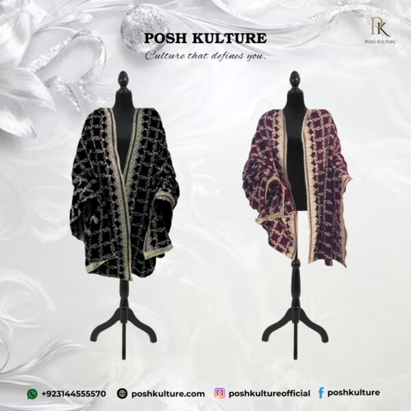 Embroidered Velvet Shawls