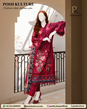 3PC Lawn with Voil Lawn Printed Dupatta