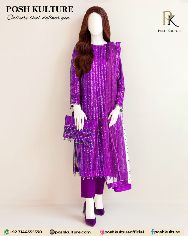 Sami Chiffon Fabric With Cotton Net Dupatta & Plan Malai Trosuer