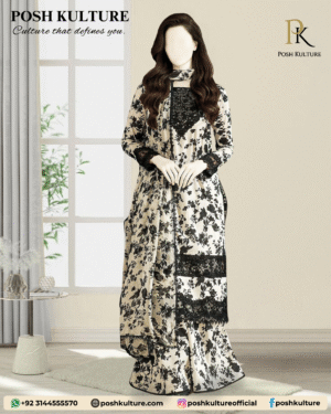 3PC Suit Lawn with Swiss Voile Dupatta