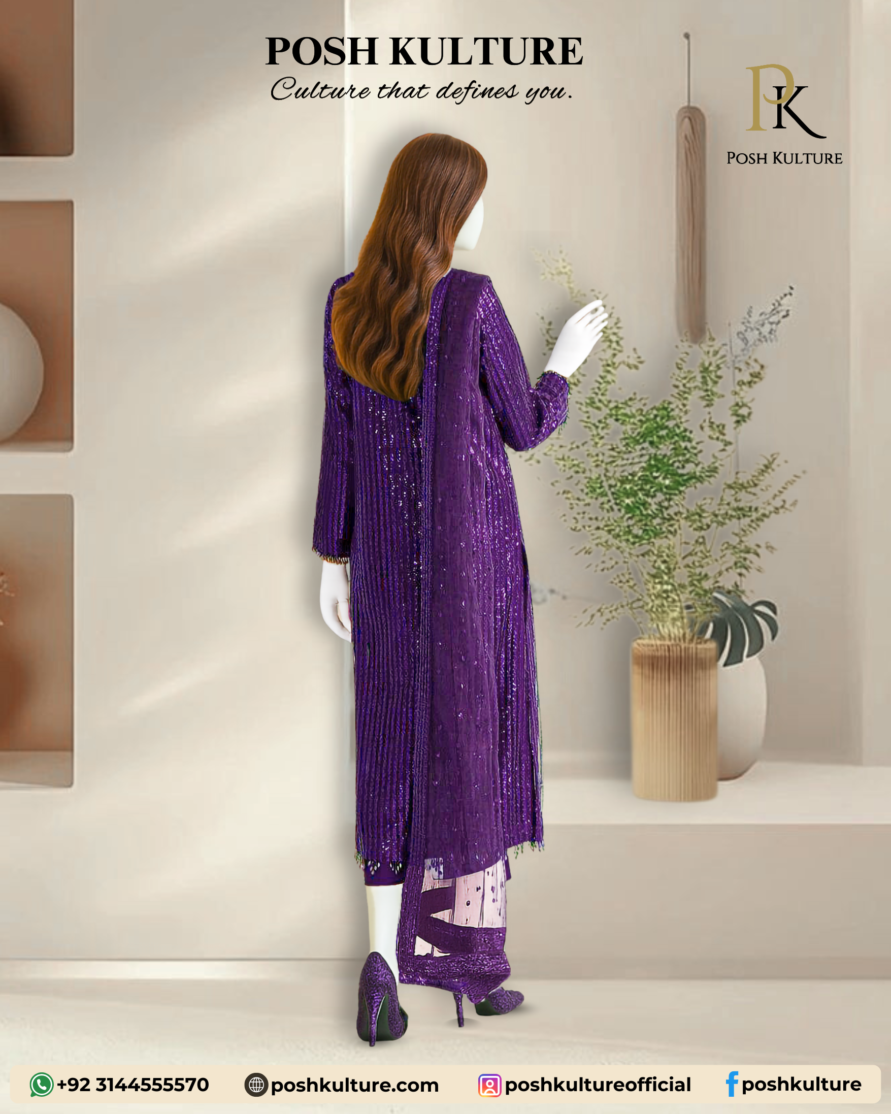 Semi Chiffon Fabric With Cotton Net Dupatta & Plain Malai Trouser - Image 2