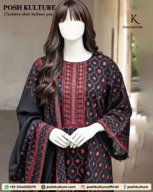 Marina Banarsi Zari Embroidered Unstitched 3-Piece Suit