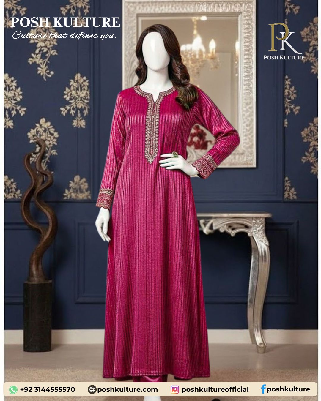 vibrant-pink-chamki-velvet-2pc-suit-elegant-winter-unstitched-fabric