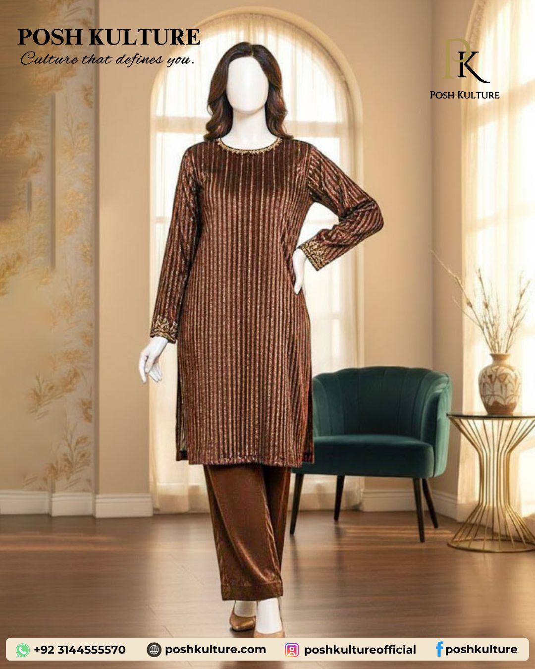 luxurious-chocolate-brown-chamki-velvet-2pc-suit-rich-unstitched-winter-fabric