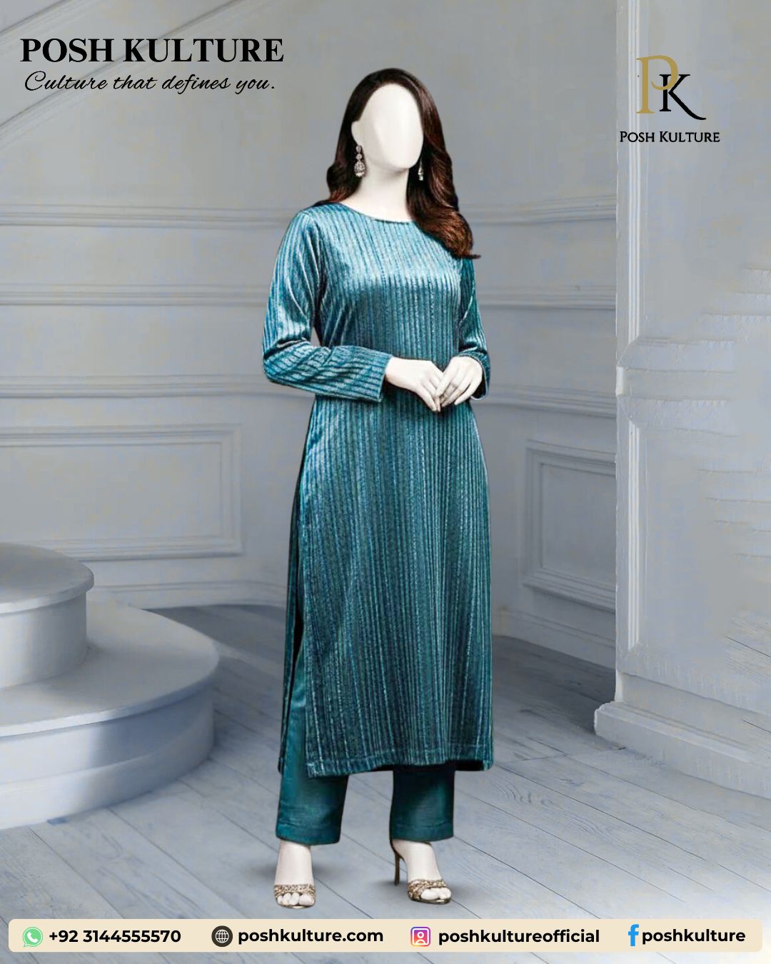 chic-festive-teal-blue-chamki-velvet-2pc-suit-luxurious-unstitched-fabric
