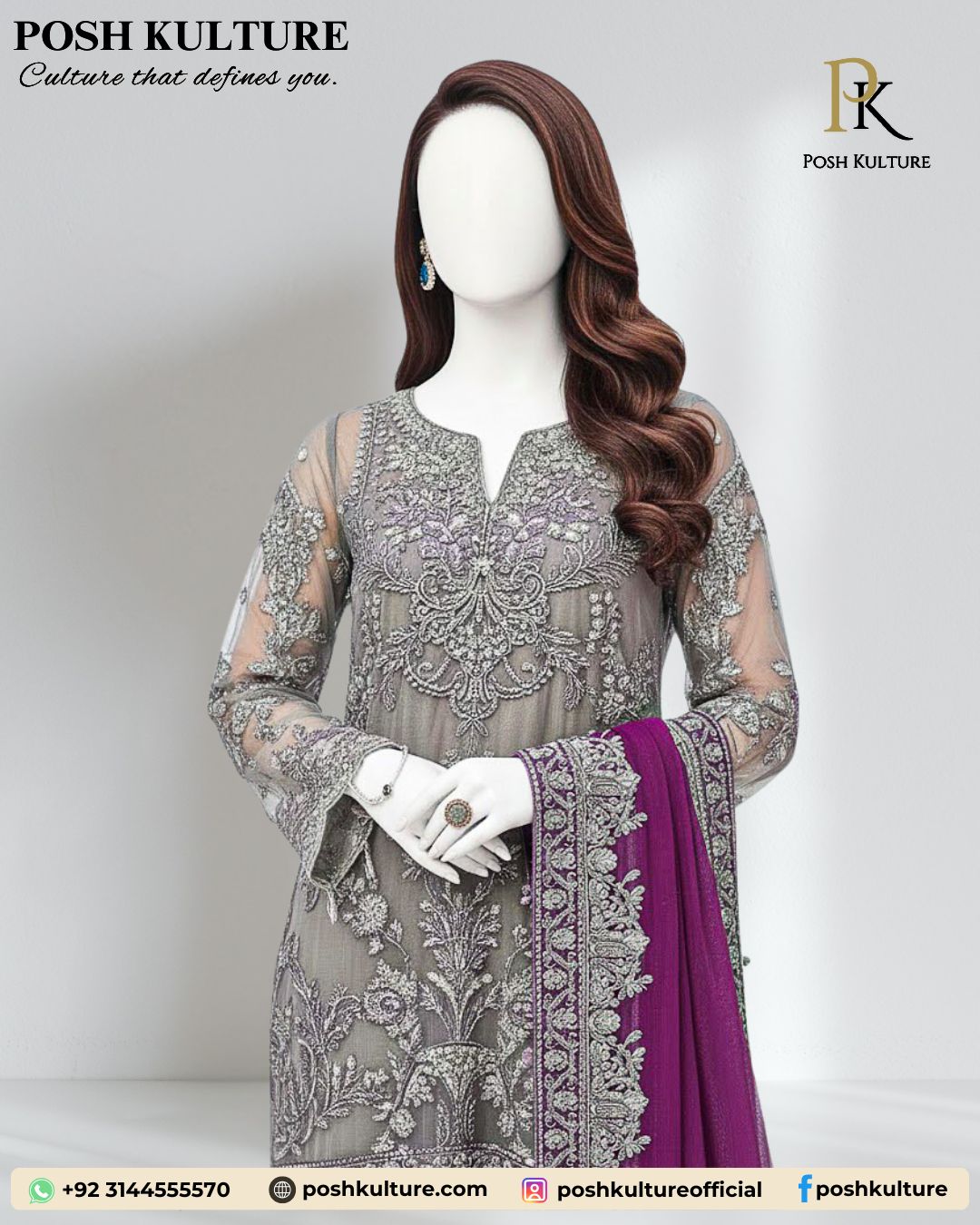 edding Edition Luxury Net Suit | Heavy Embroidery, Handwork & Sequins