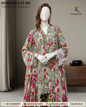 Premium Digital Printed 3pc Dhanak Suit