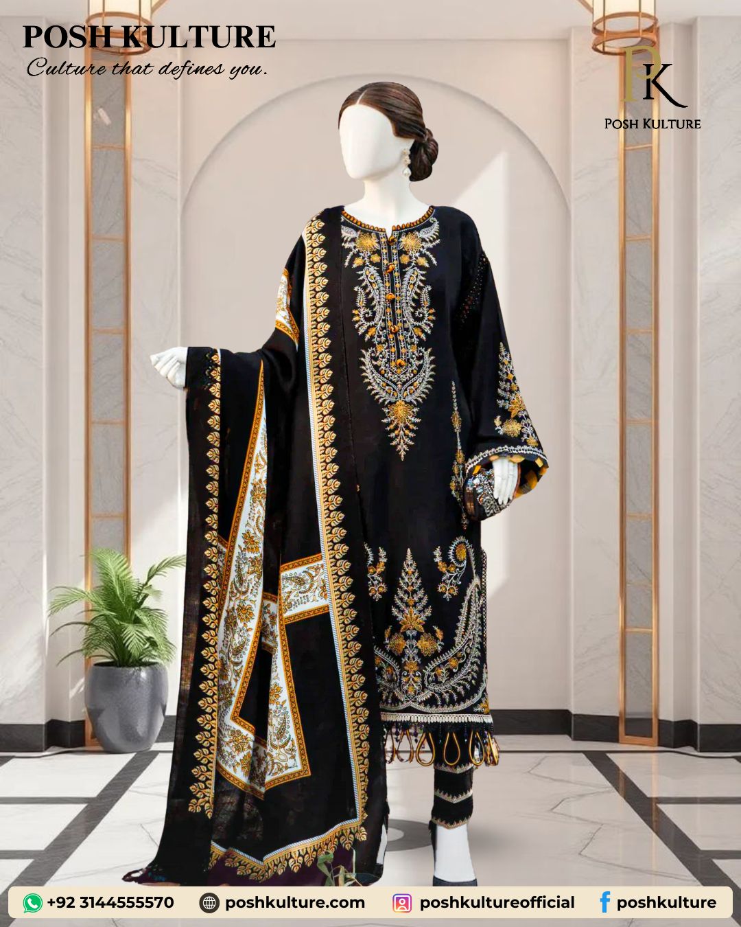 representing-black-dhanak-embroidered-suit-printed-soft-wool-shawl