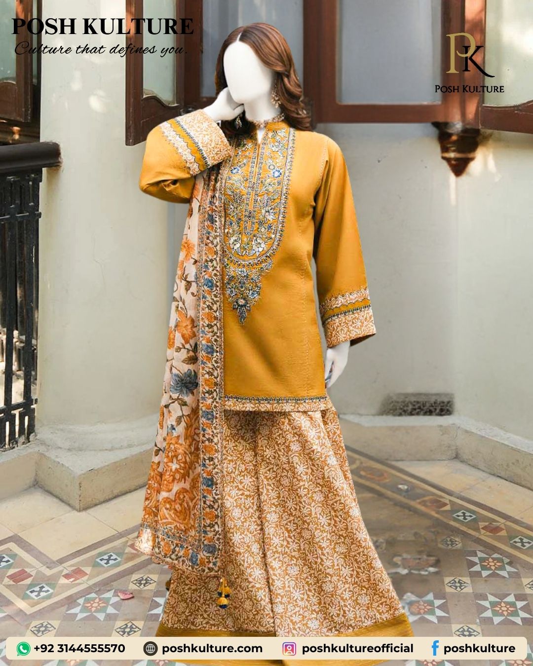 luxurious-mustard-dhanak-suit-with-premium-wool-shawl