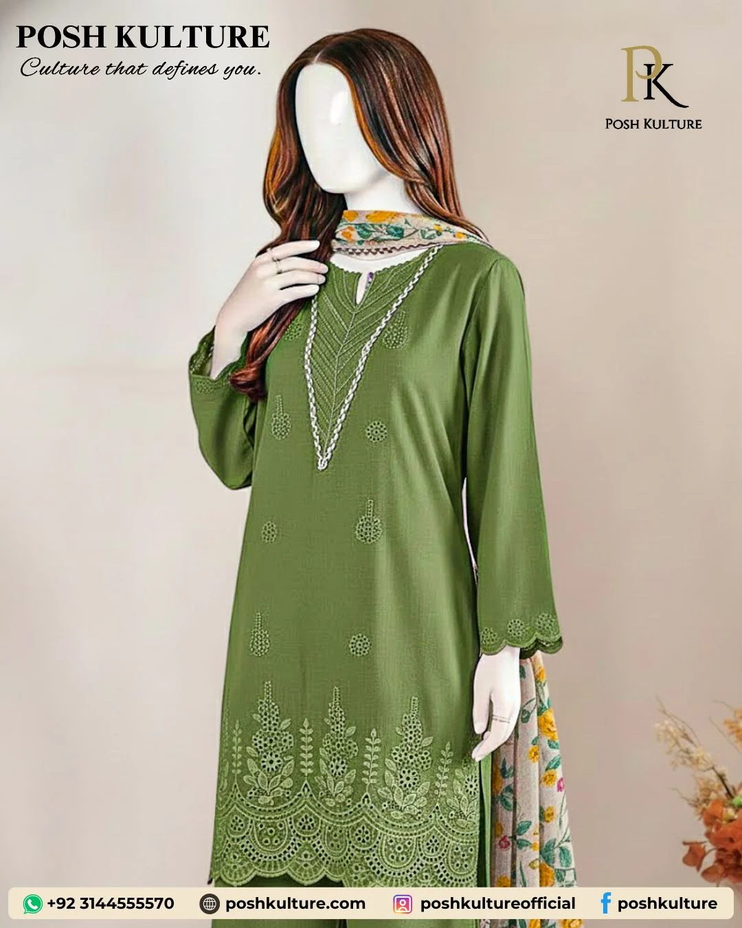 olive-green-premium-luxury-dhanak-suit-3-piece