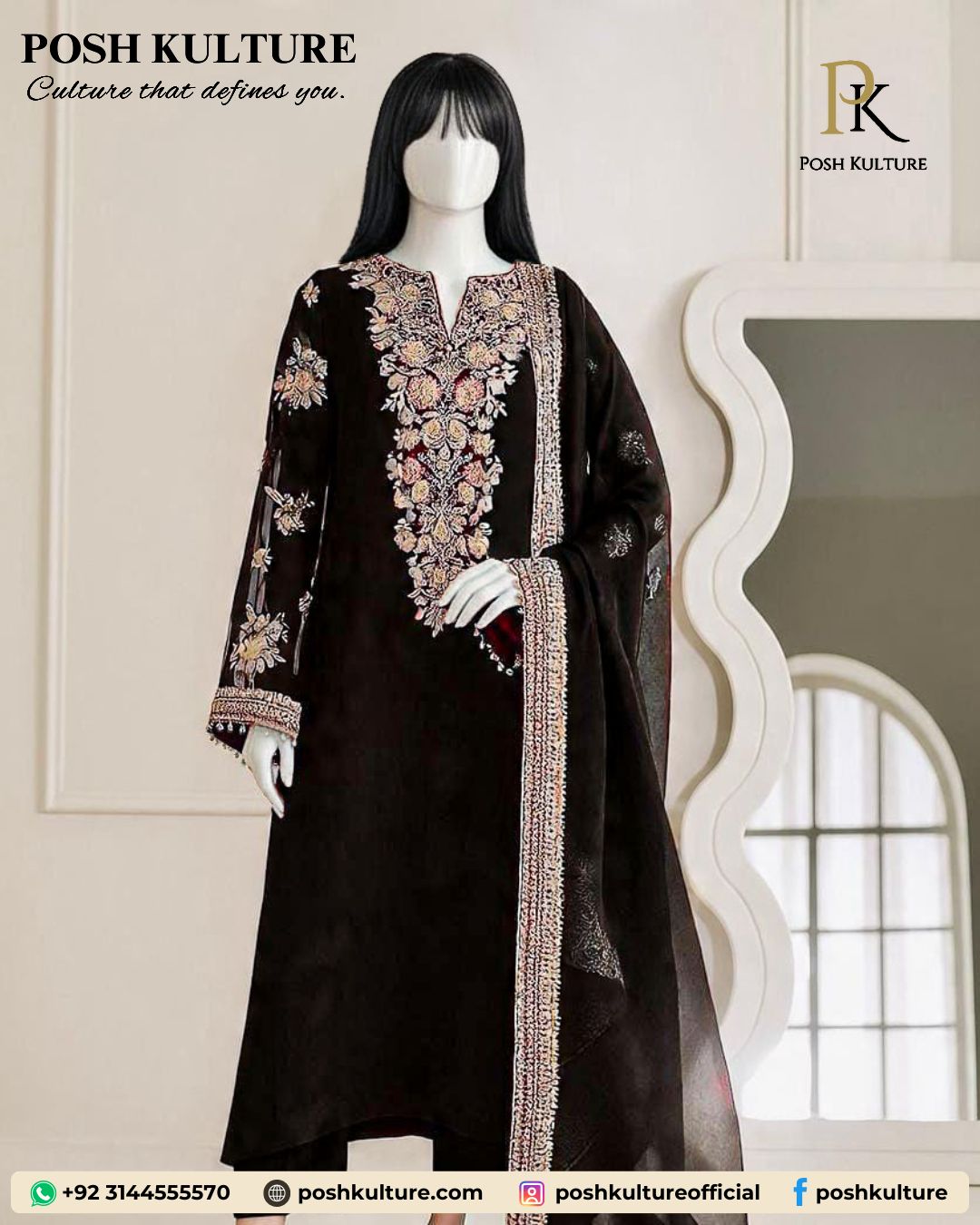 premium-black-embroidered-chiffon-formal-suit