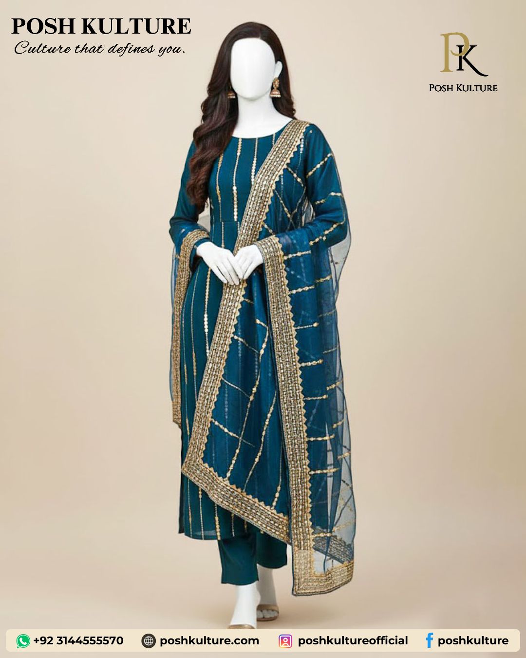 captivating-teal-3pc-organza-suit-with-copper-zari-embroidery