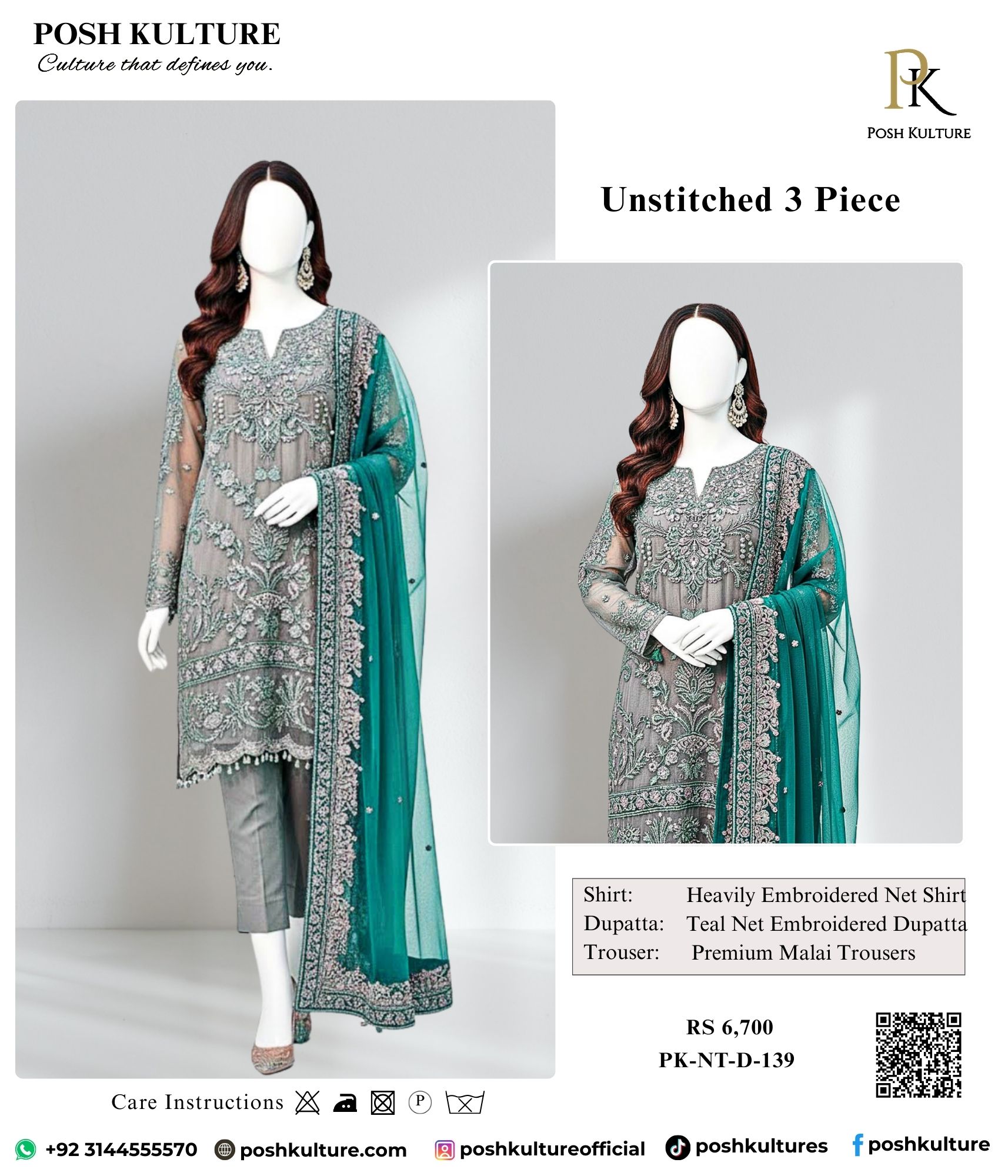 Presenting Statement Wedding Net Suit | Heavy Handwork & Sequins